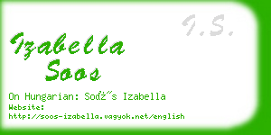 izabella soos business card